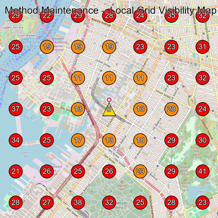 Method Maintenance GeoGrid visibility map for Property Maintenance in New York